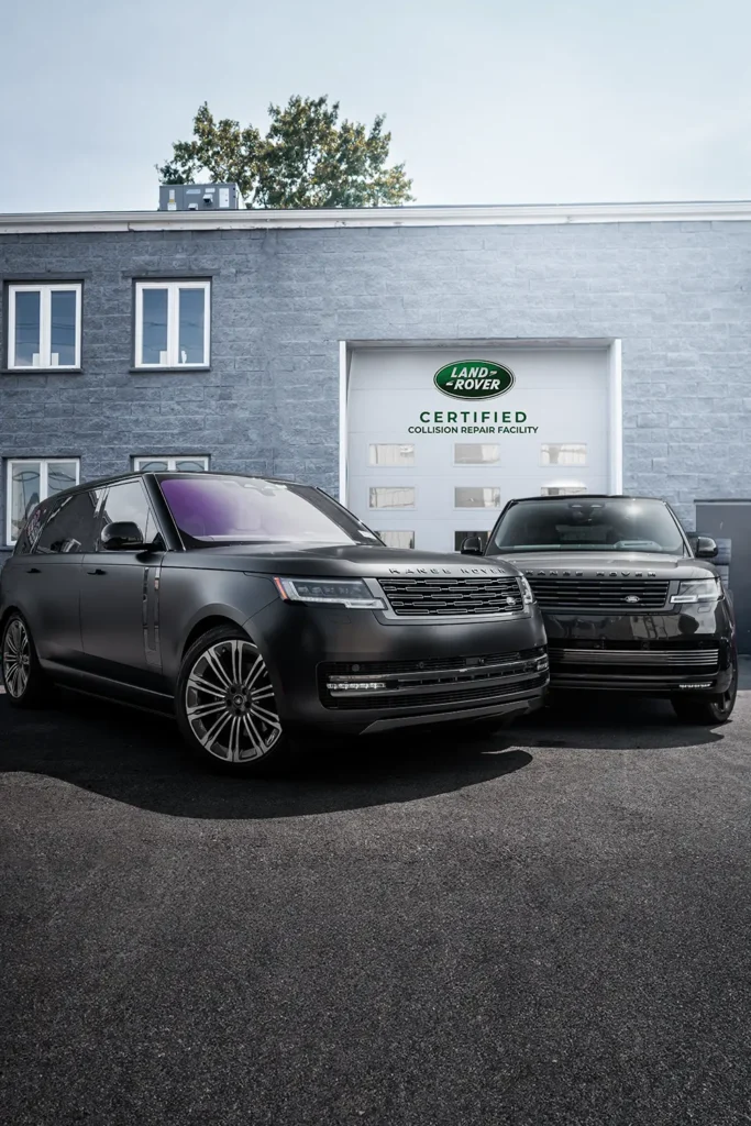 Range Rover at the Jaguar Land Rover certified collision repair bay at Enthusiast Auto Works
